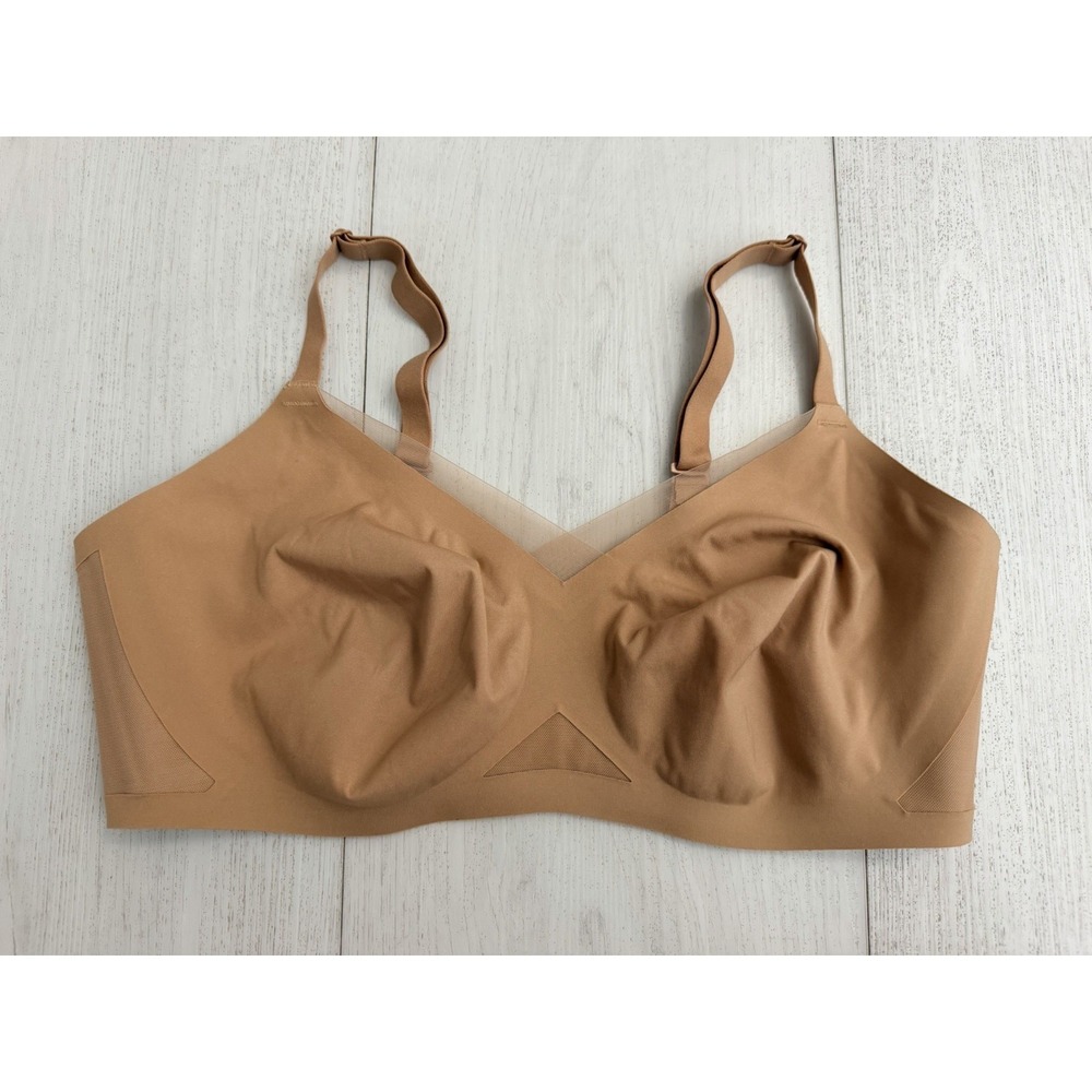 Honeylove Crossover Bra Wirefree Sz XL - Nude